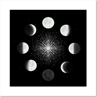 Moon Phases Posters and Art